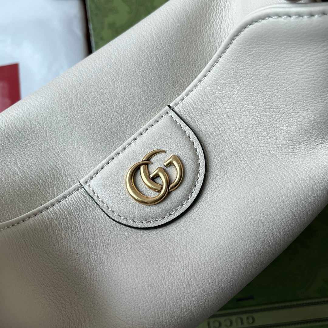 Gucci Diana Small Shoulder Bag White Leather Gold Hardware
