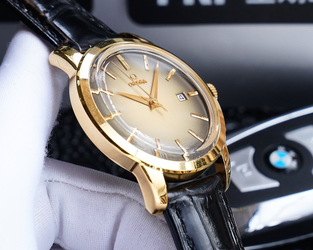 DEVILLE 40MM GOLD CASE CREAM DIAL