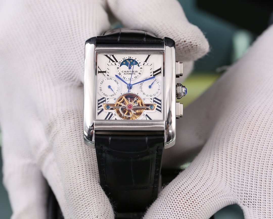 TANK MC ANNUAL CALENDAR MOONPHASE TOURBILLON