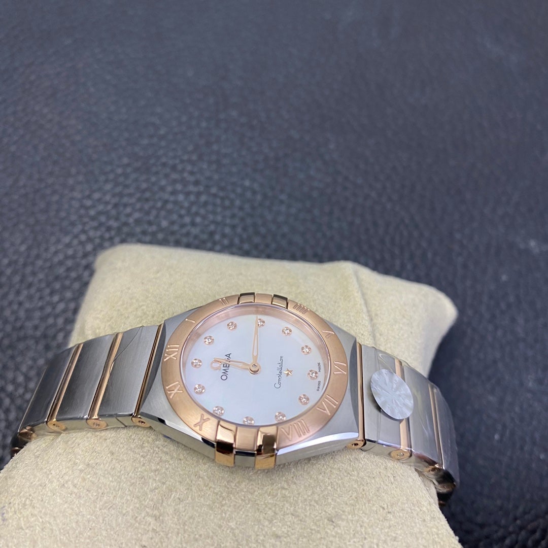 CONSTELLATION QUARTZ 28MM ROSE GOLD STEEL