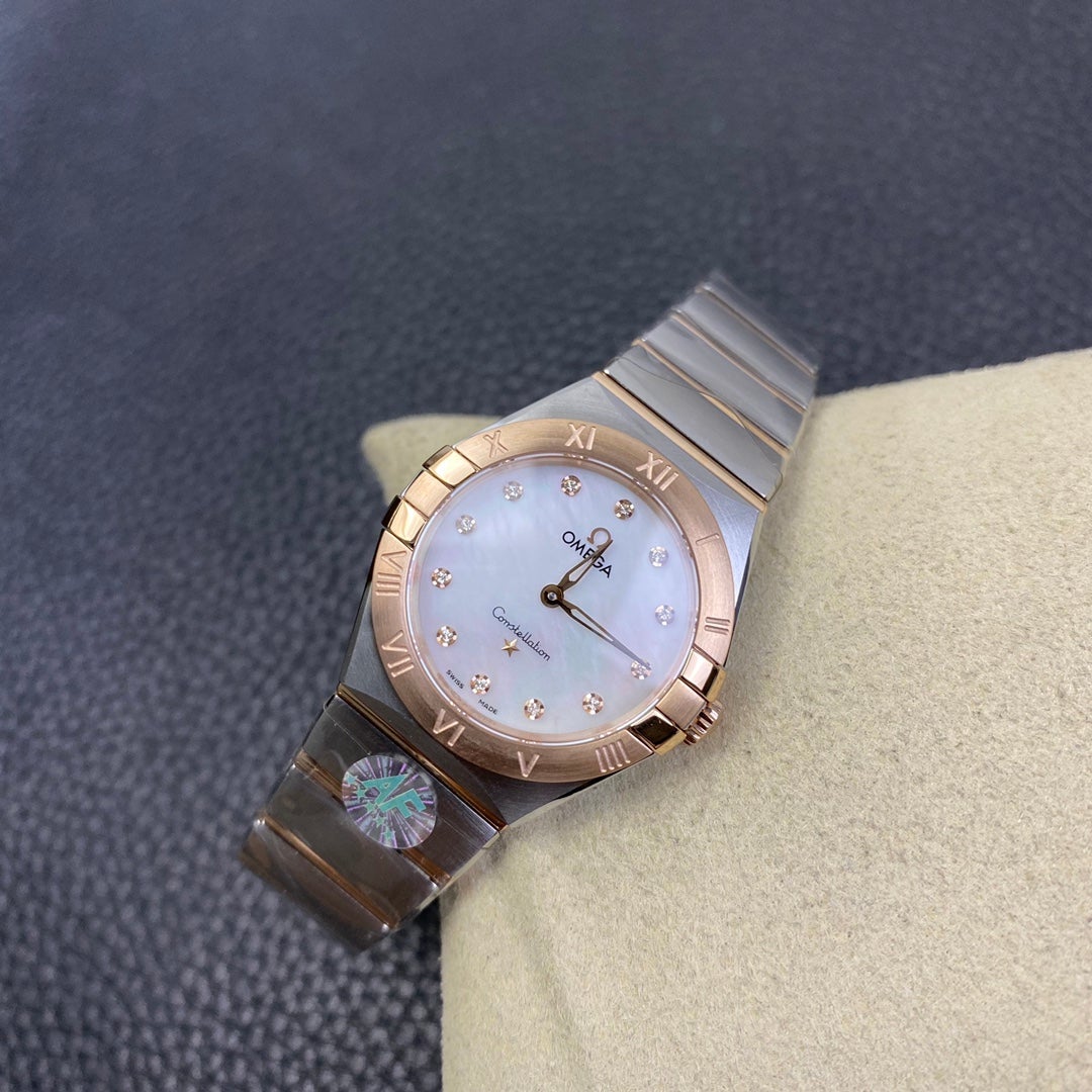 CONSTELLATION QUARTZ 28MM ROSE GOLD STEEL