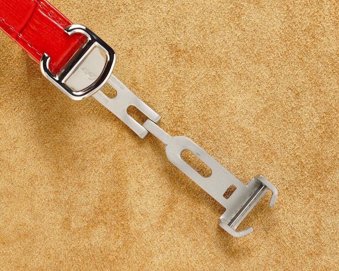 BALLON BLEU 33MM STEEL CASE DIAMOND NUMERALS LEATHER STRAP