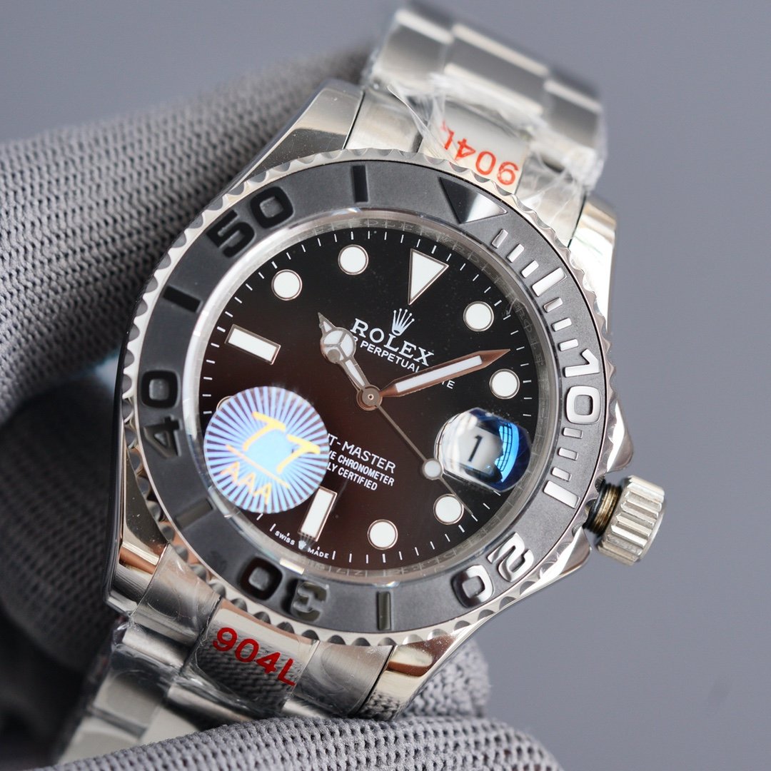 YACHT MASTER 40MM CERAMIC BEZEL BLACK DIAL