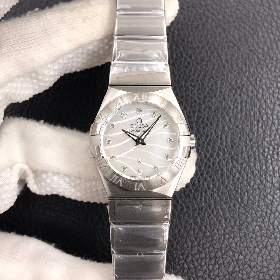 CONSTELLATION 27MM QUARTZ STEEL CASE MOP DIAL