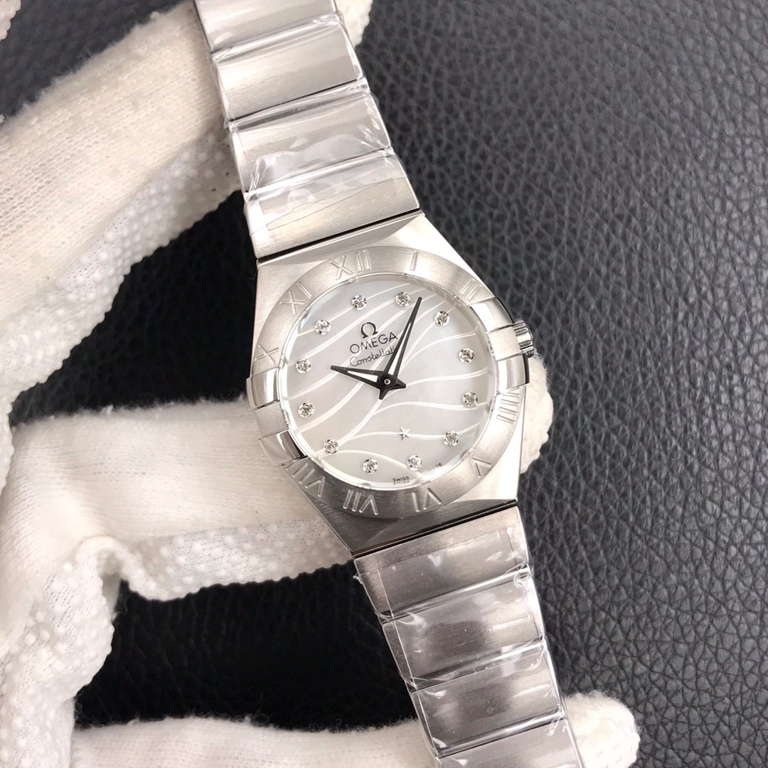 CONSTELLATION 27MM QUARTZ STEEL CASE MOP DIAL