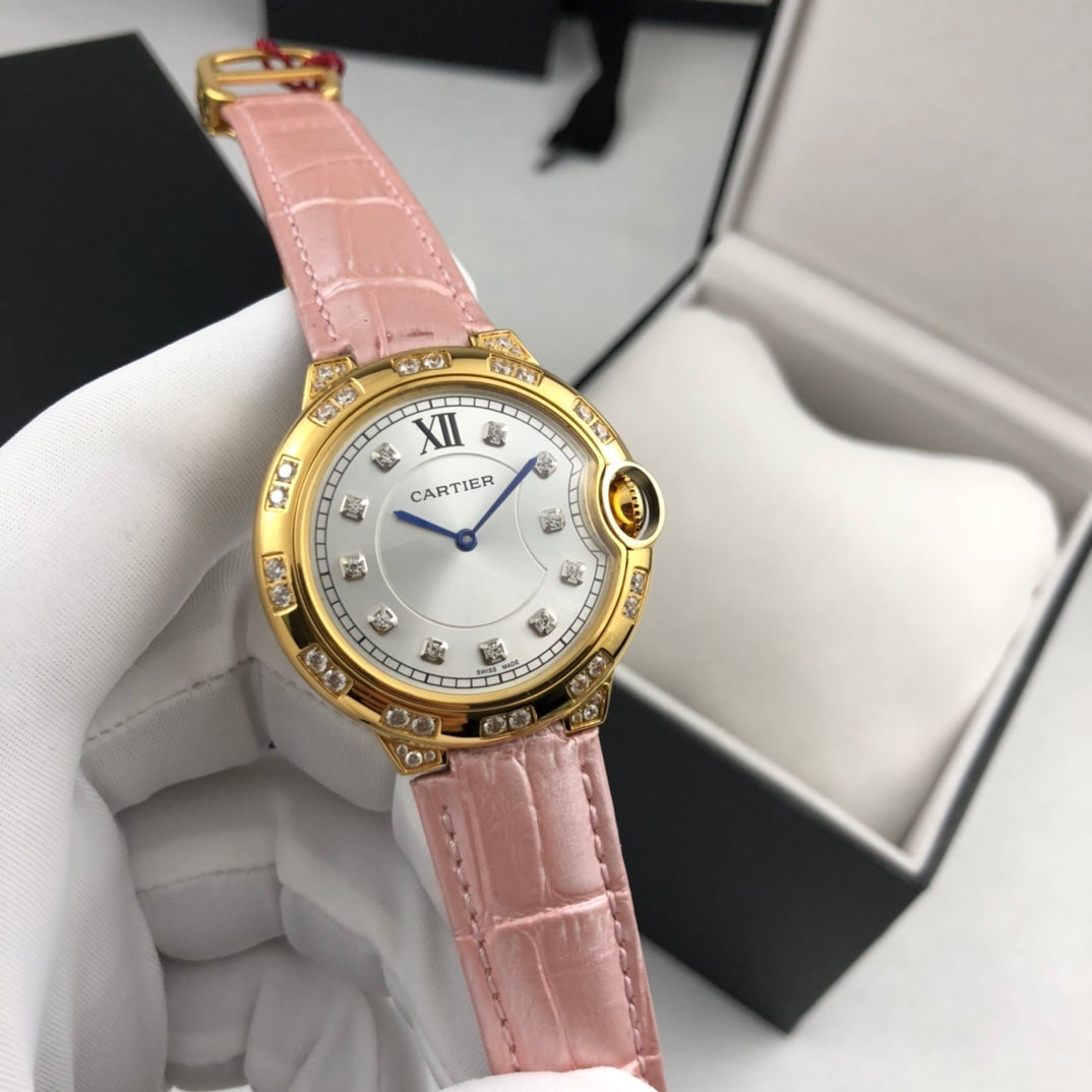 BALLON BLEU 36MM GOLD CASE DIAMOND NUMERALS