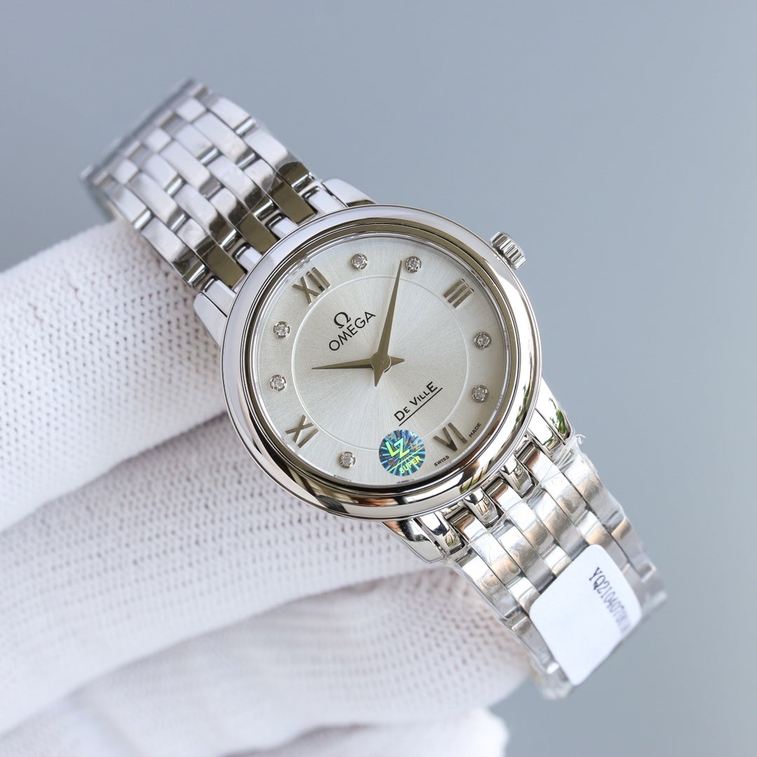 DEVILLE PRESTIGE 27MM QUARTZ STEEL CASE MOP DIAL