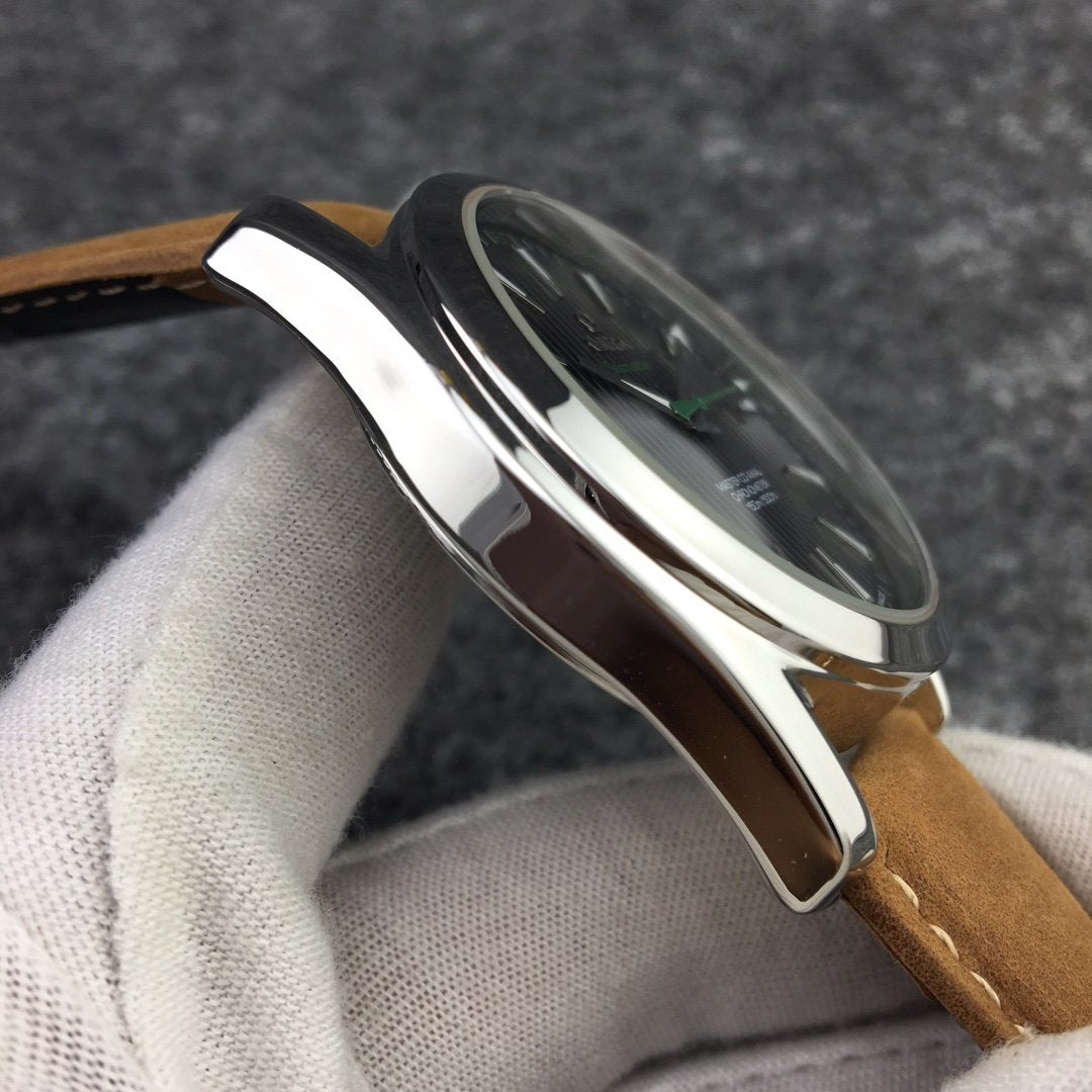 SEAMASTER AQUA TERRA 150M STEEL CASE BLACK DIAL BROWN LEATHER