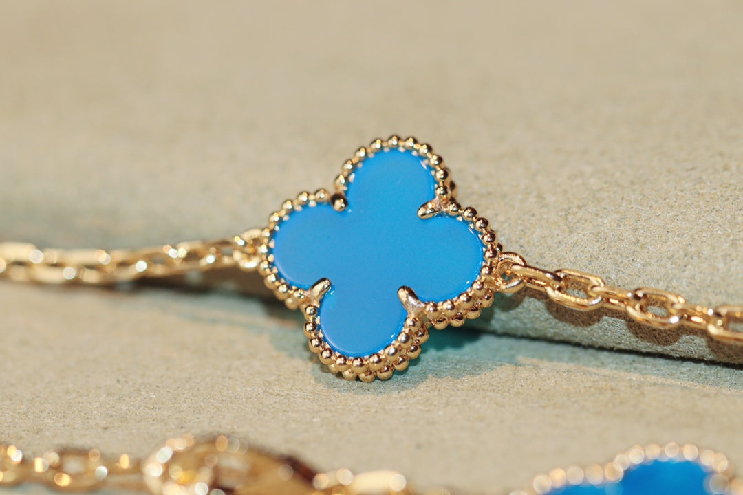 CLOVER 20 MOTIFS TURQUOISE GOLD