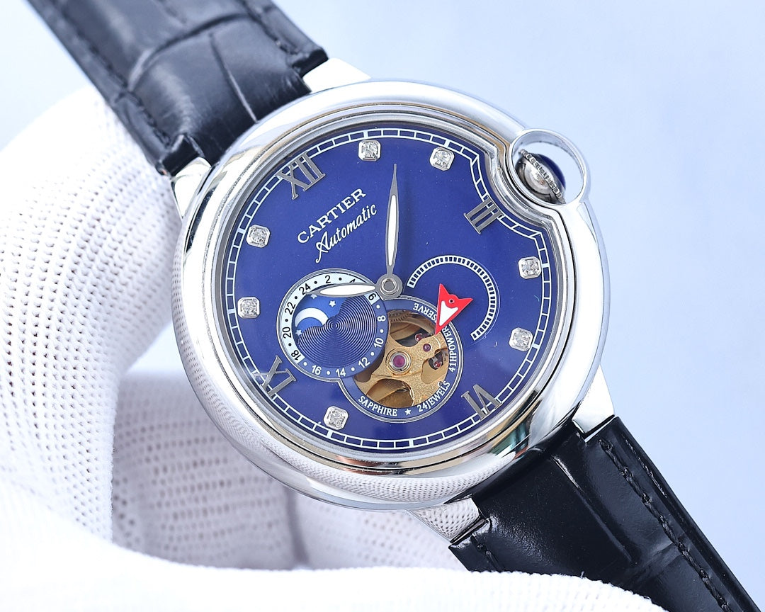 BALLON BLEU 36MM OPEN HEART DIAMOND NUMERALS