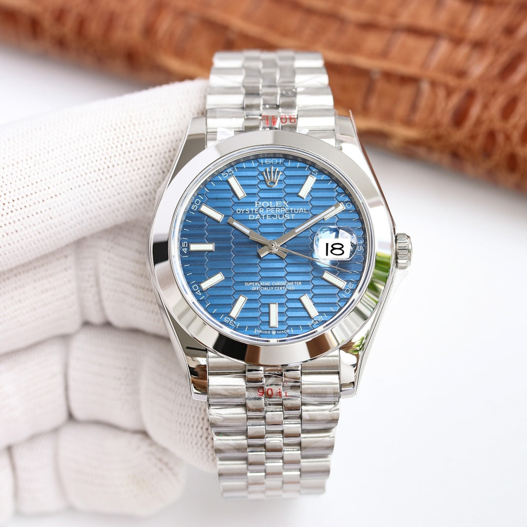DATEJUST 41M MOOTH BEZEL FLUTED DIAL