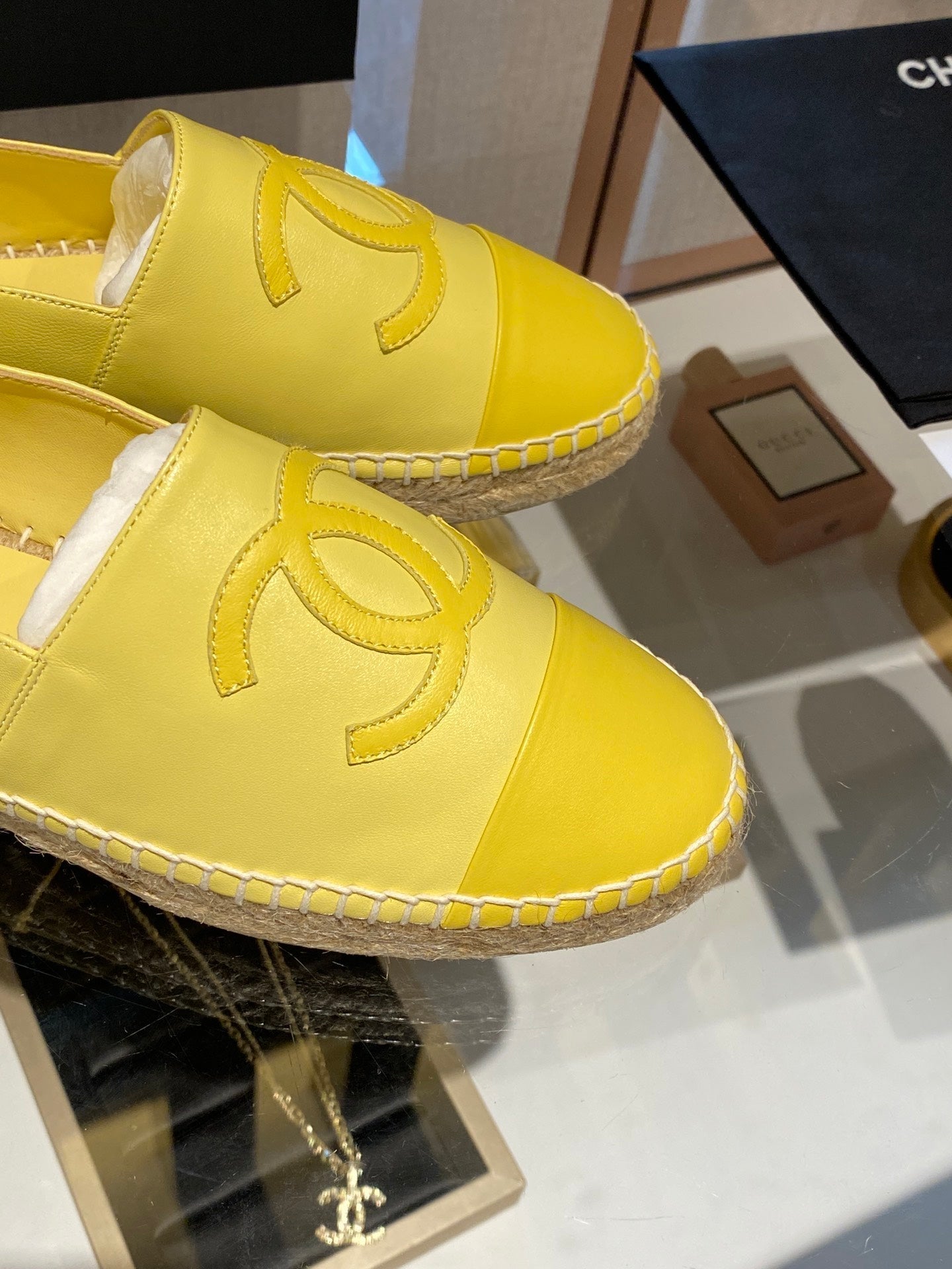 espadrilles yellow lambskin