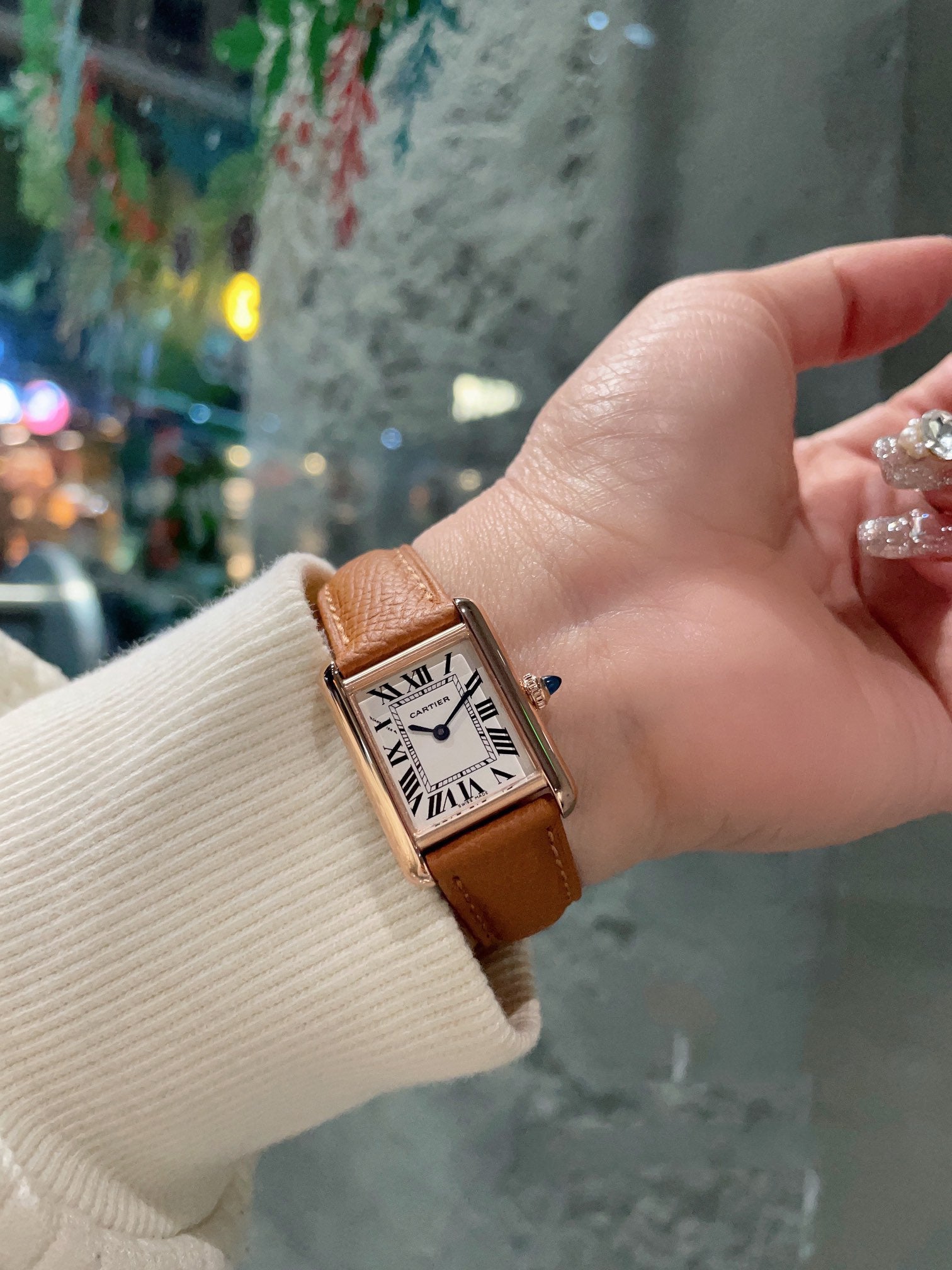 TANK MUST PINK GOLD BROWN EPSOM LEATHER