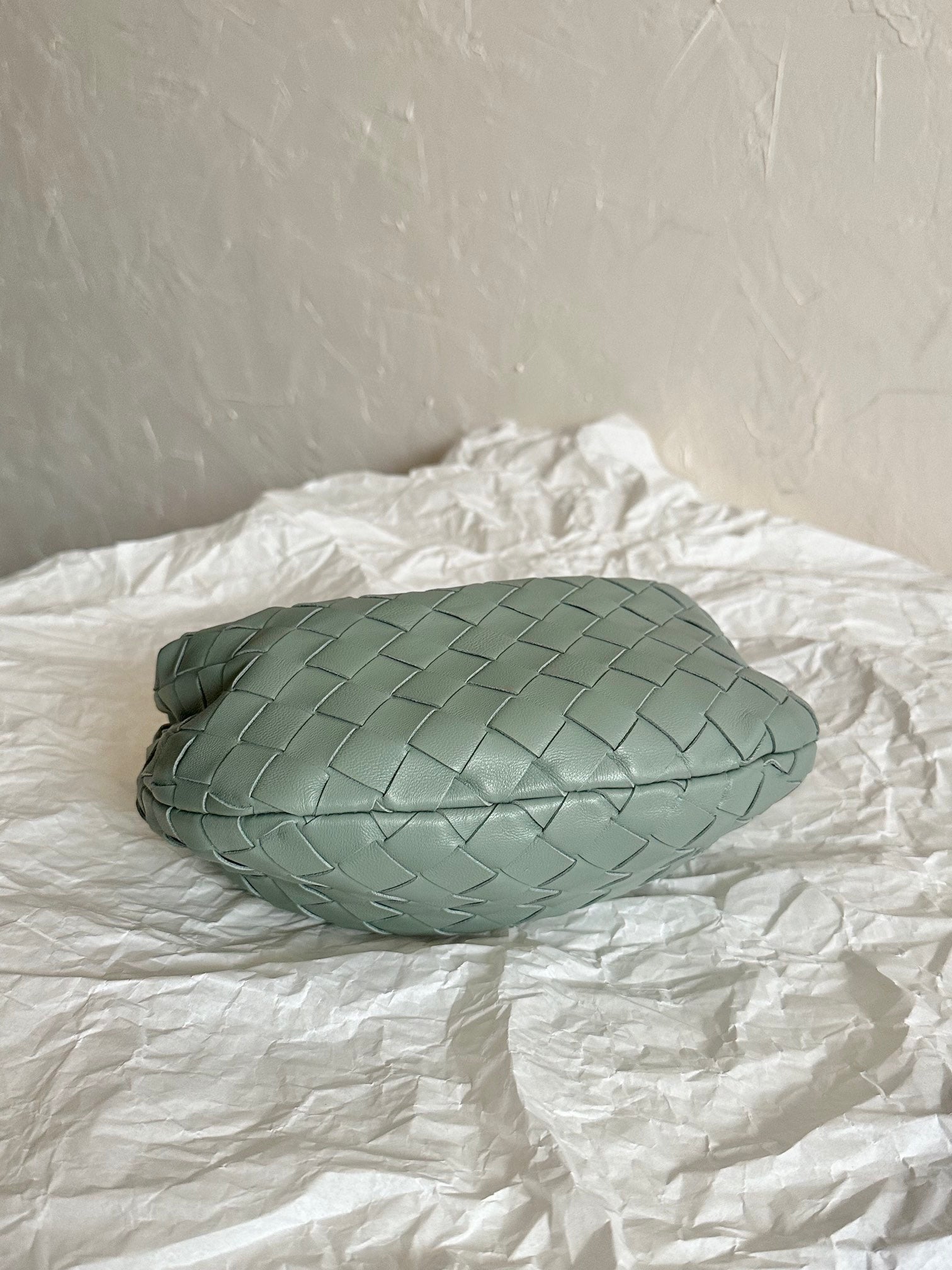 BV MINI JODIE 28CM MINT GREEN LAMBSKIN LEATHER