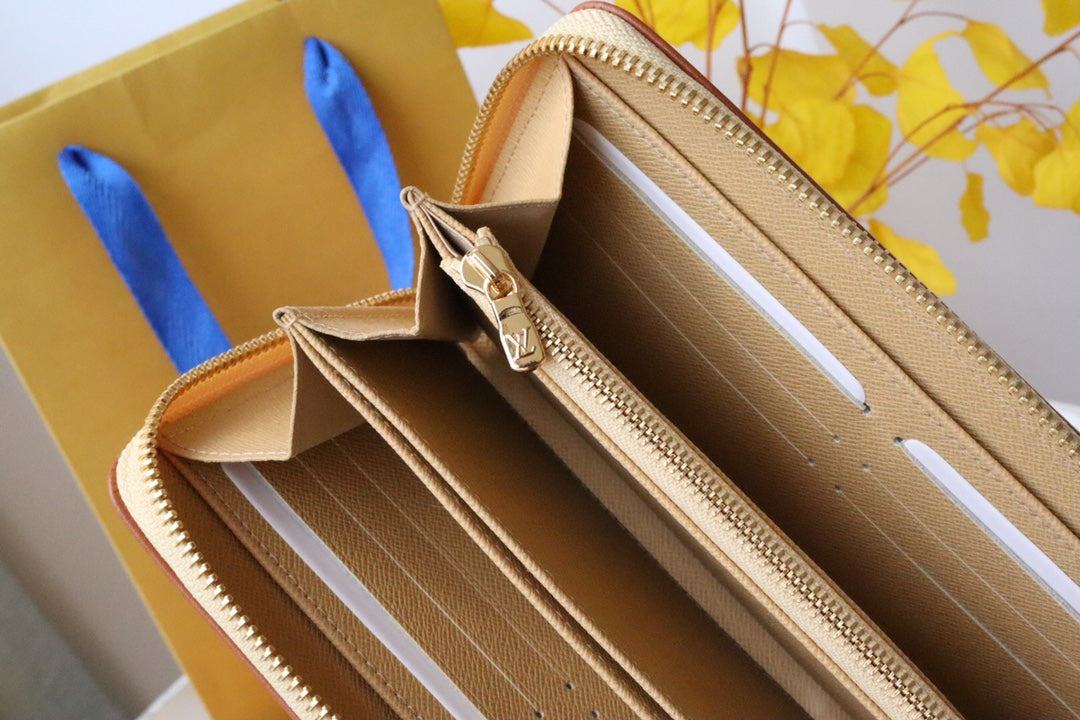 CLEMENCE WALLET 19.5 WHITE PINK MONOGRAM CANVAS