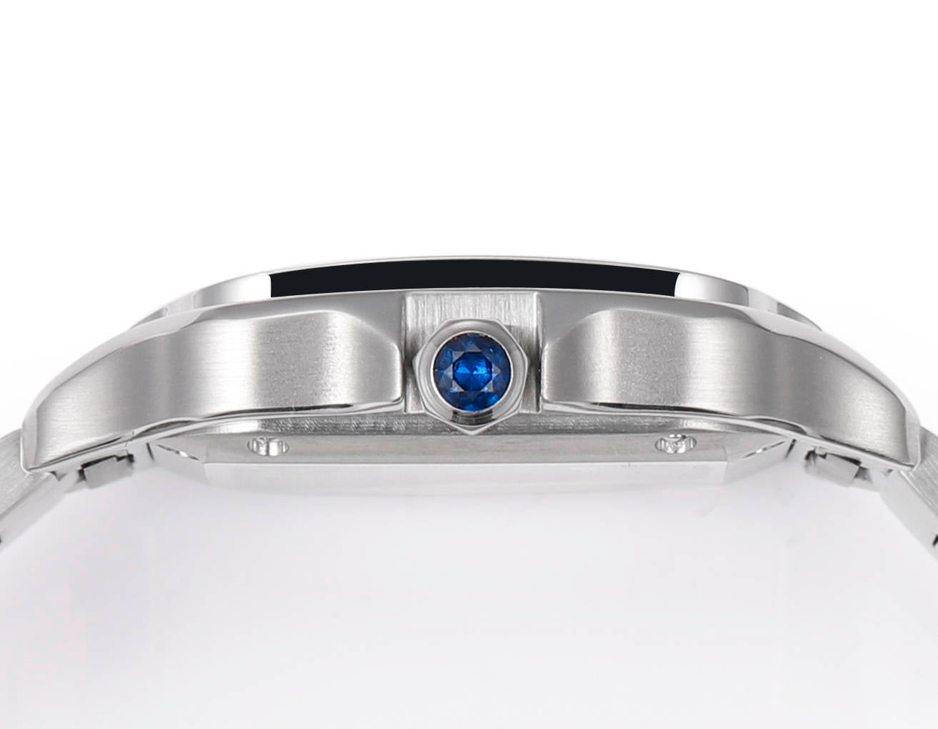 SANTOS LADY 35.1MM STEEL CASE DEEP GREEN DIAL