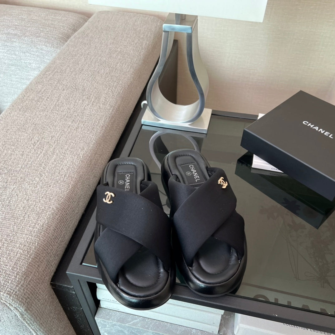 CC Sandal Black Lambskin 173046