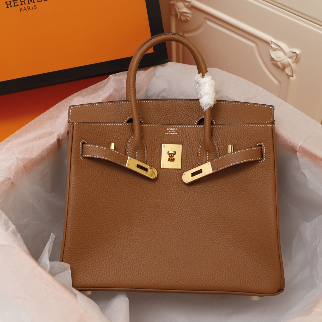 HM BIRKIN BAG 30 BROWN TOGO GOLD HARDWARE