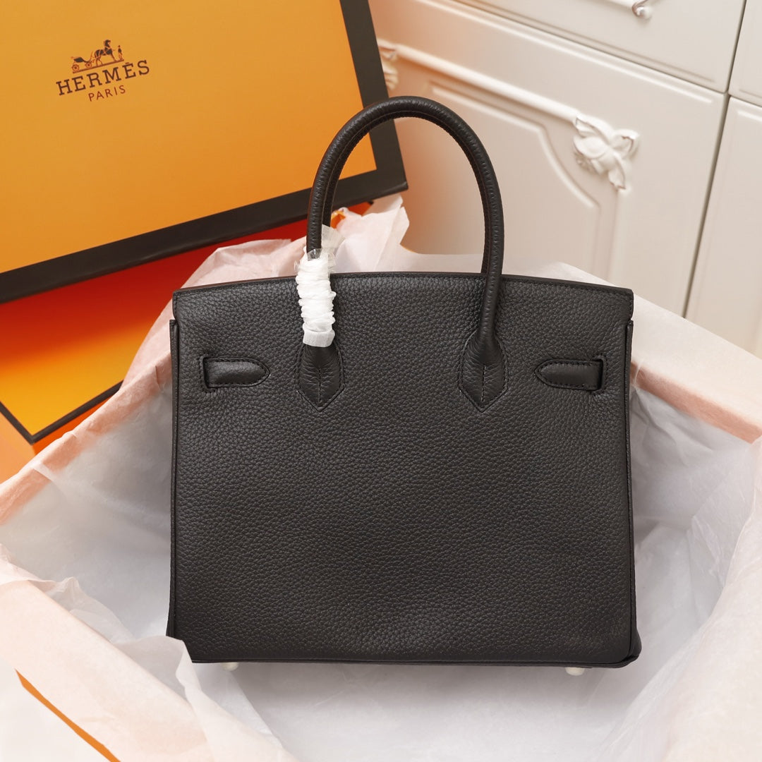 HM BIRKIN BAG 30 BLACK TOGO LEATHER