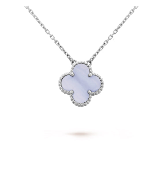 VCA Clover Limited Necklace Mop Purple Sliver