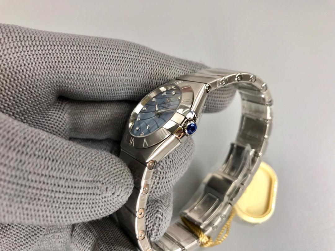 Omega Constellation 27mm Silver Mop Mother Pearl Dial