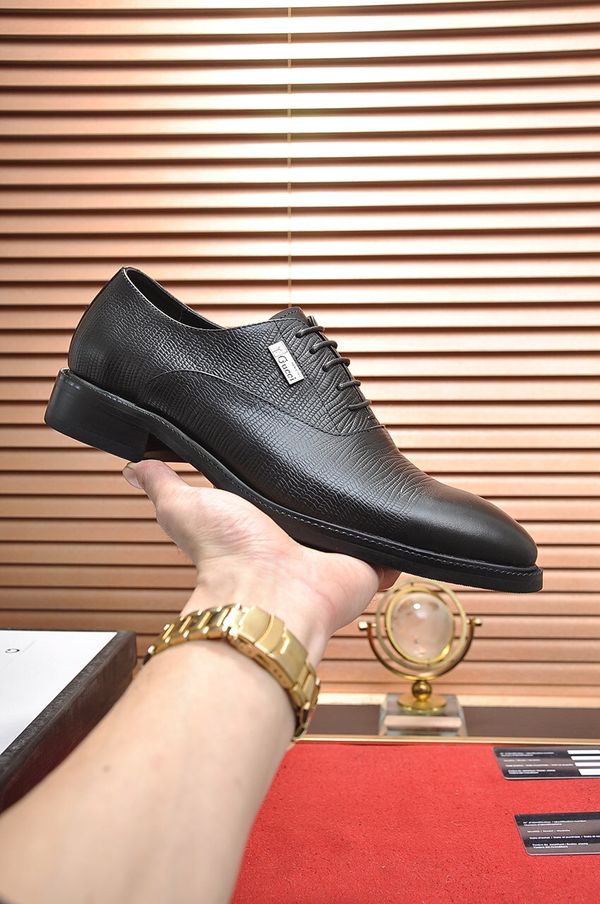 GG Men's Dress Shoe Black Cowhide 499524