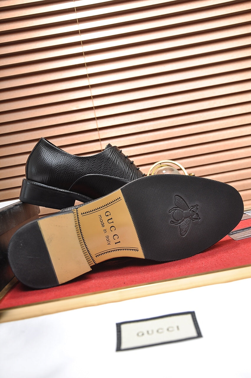 GG Men's Dress Shoe Black Cowhide 499524