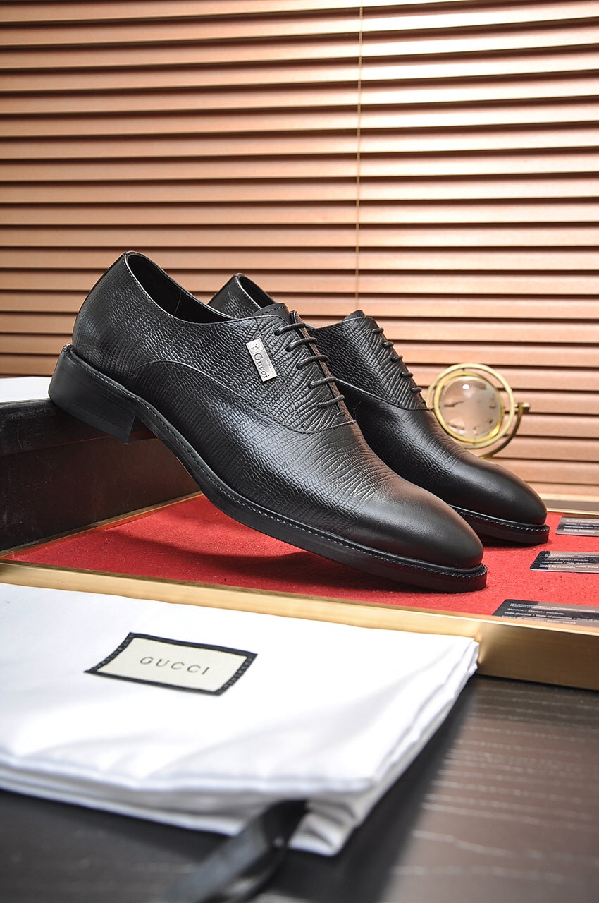 GG Men's Dress Shoe Black Cowhide 499524