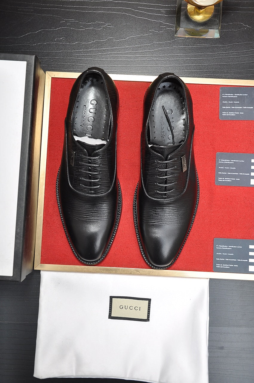 GG Men's Dress Shoe Black Cowhide 499524