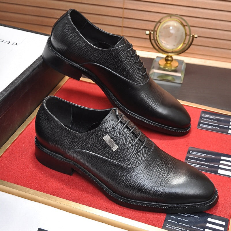 GG Men's Dress Shoe Black Cowhide 499524