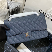 flap bag medium dark blue caviar shw