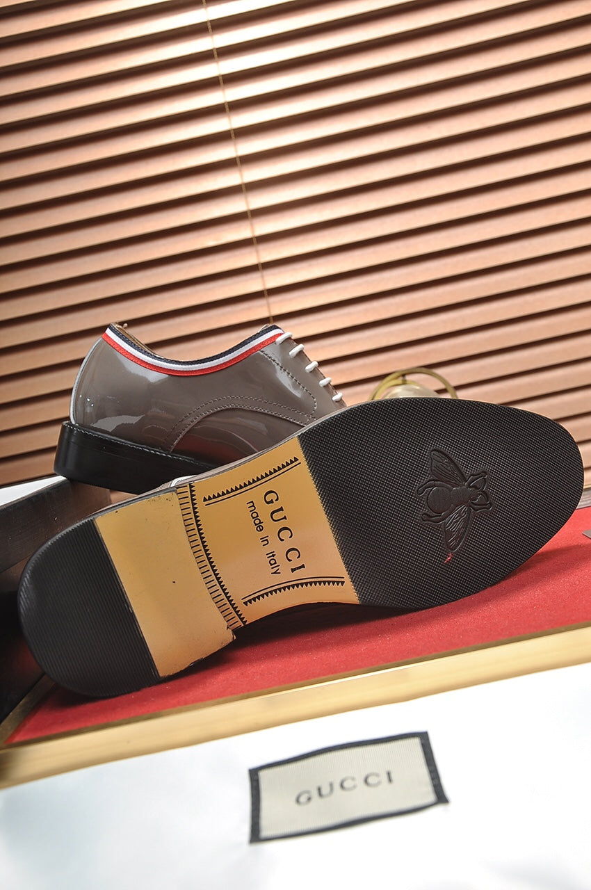 GG Men's Dress Shoe Grey Patent Leather 142176