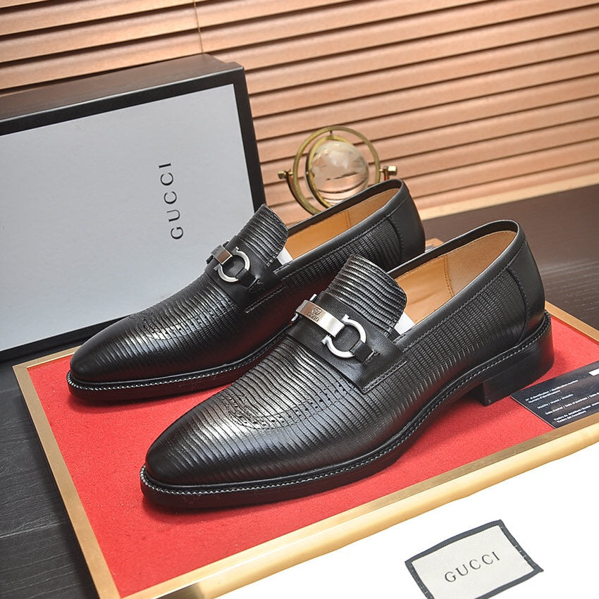 GG Men's Loafer Black Cowhide 562021
