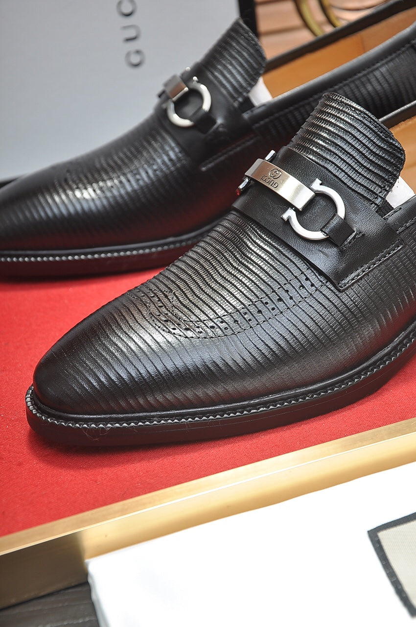 GG Men's Loafer Black Cowhide 562021