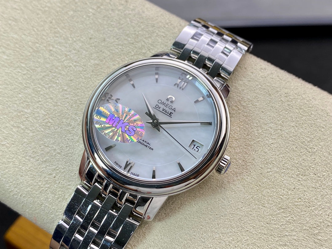Omega De Ville 32.7mm Silver White Dial