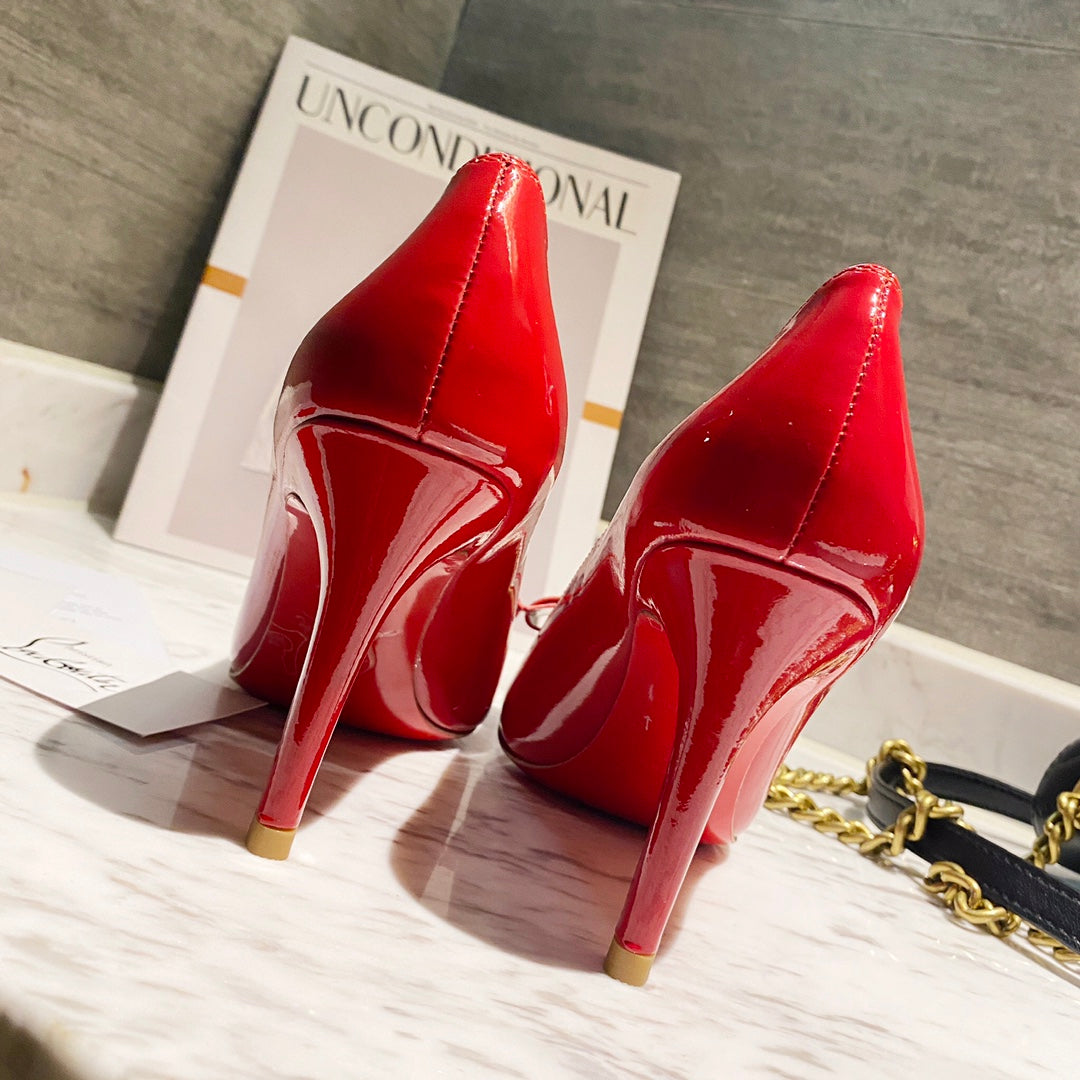 CL Simplenodo Bow Pumps 85mm Patent Leather Red