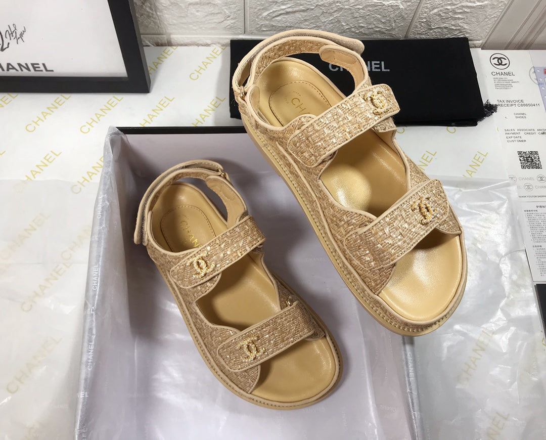CC Dad Sandal Beige Woven