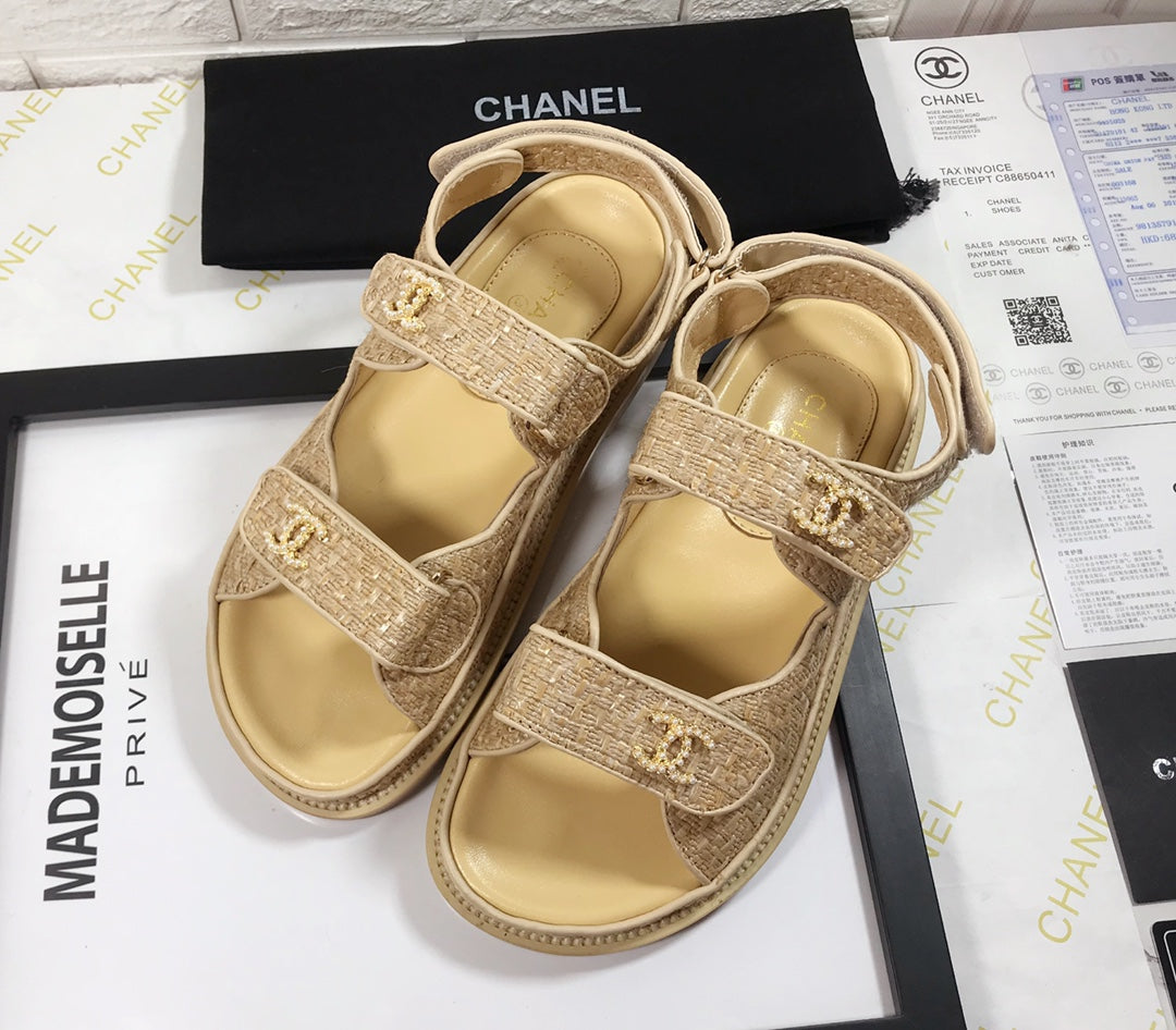 CC Dad Sandal Beige Woven