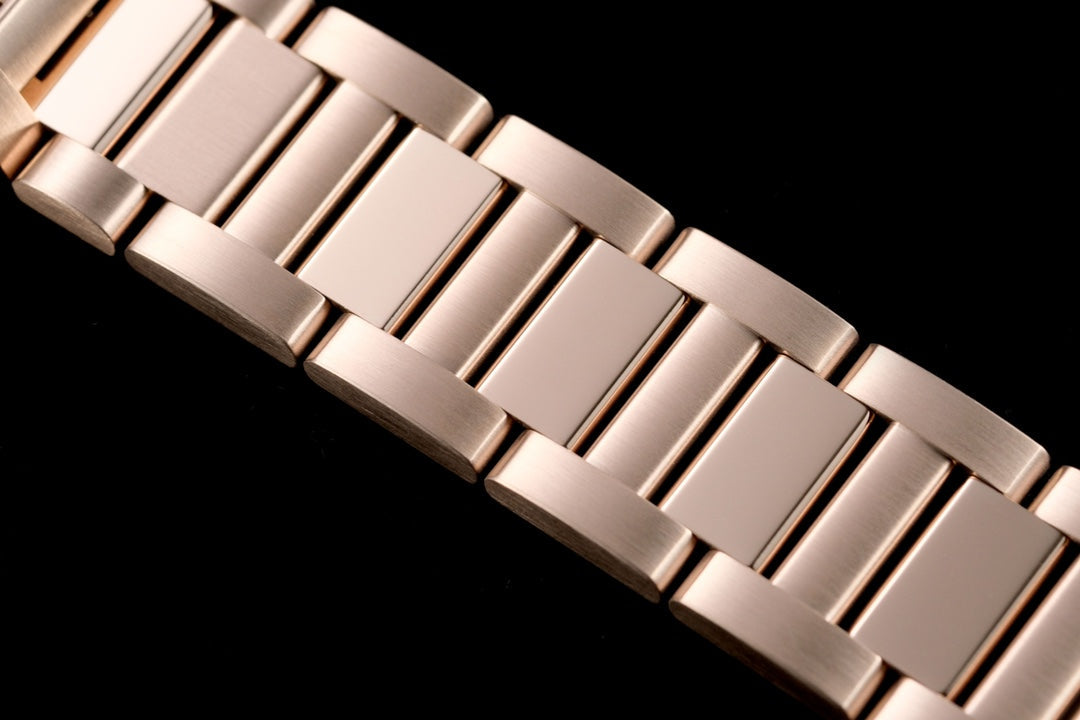 pasha 35mm automatic pink gold white dial diamond bezel