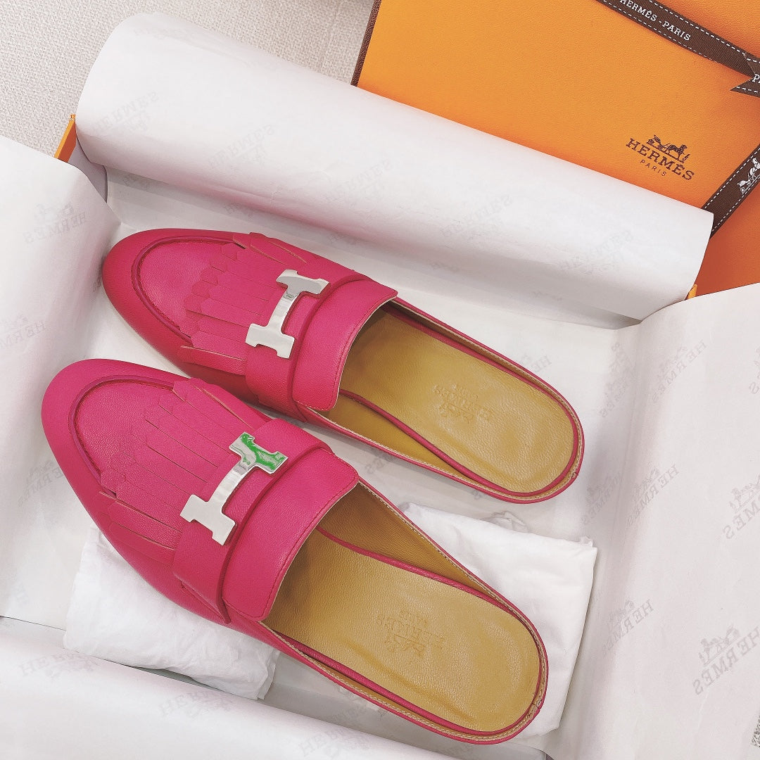 HM Rivoli Mule Pink Goat Leather 348016