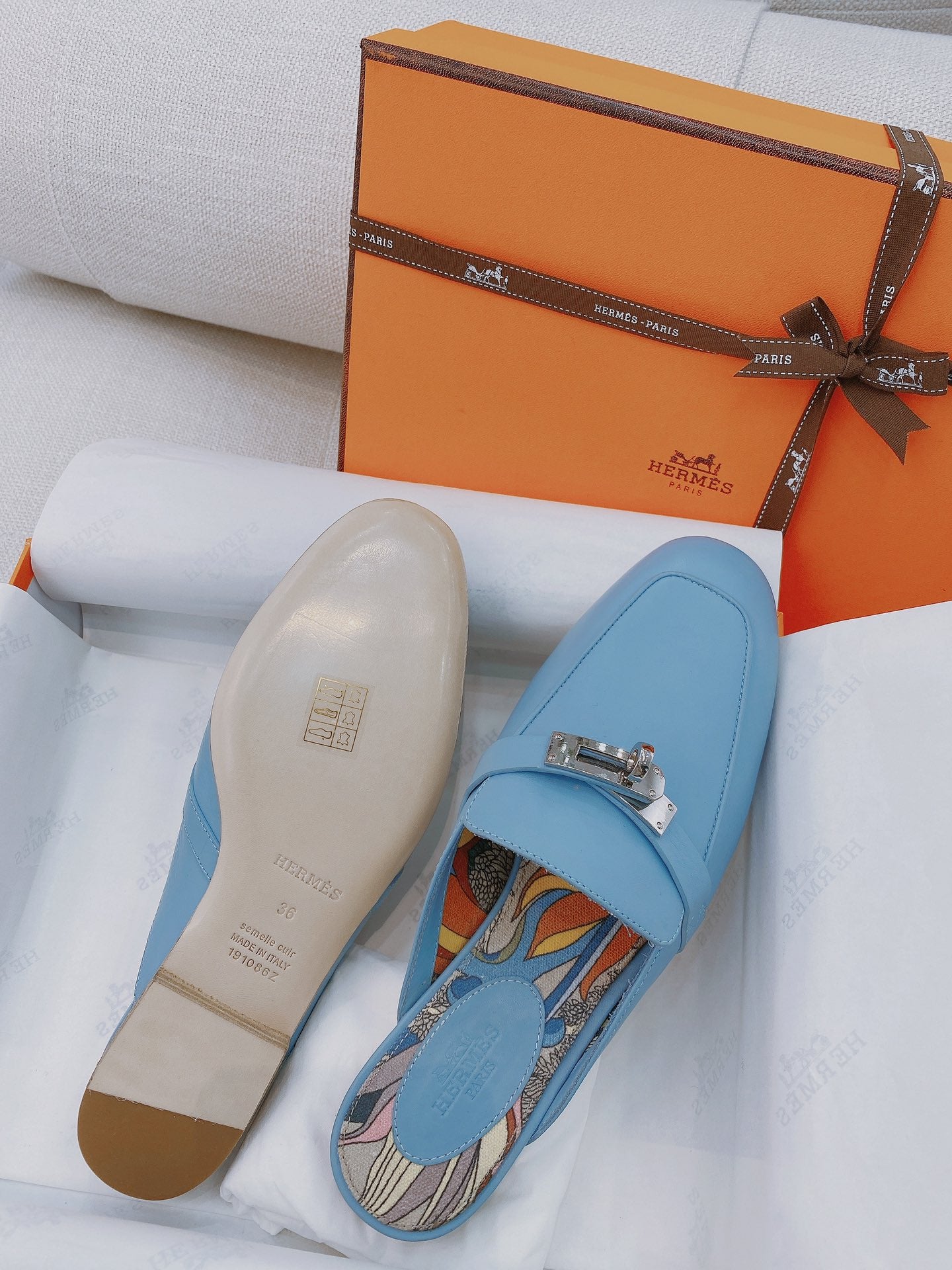 HM Oz Mule Blue Cowhide 348087