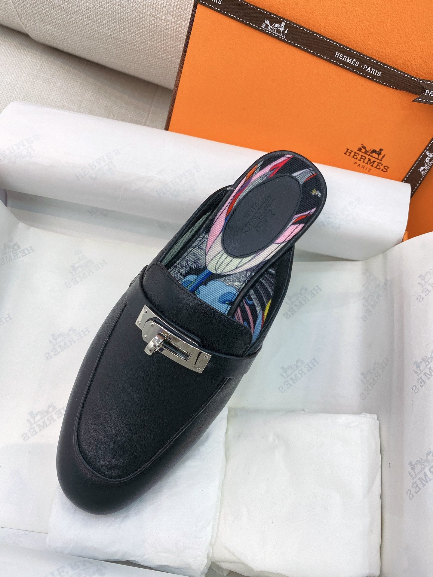 HM Oz Mule Black Cowhide 348088