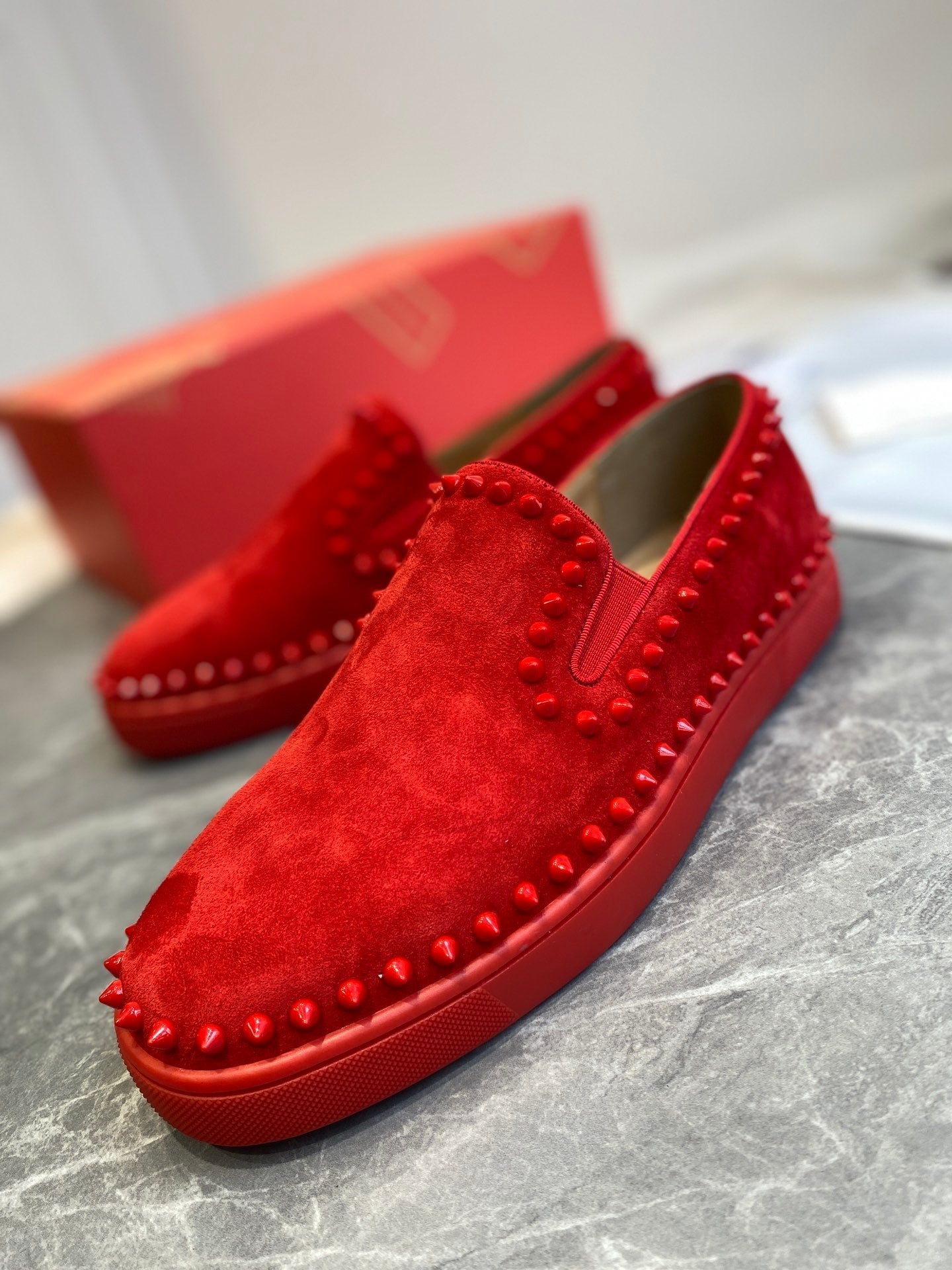 CL Loafers Suede and Spikes 242390