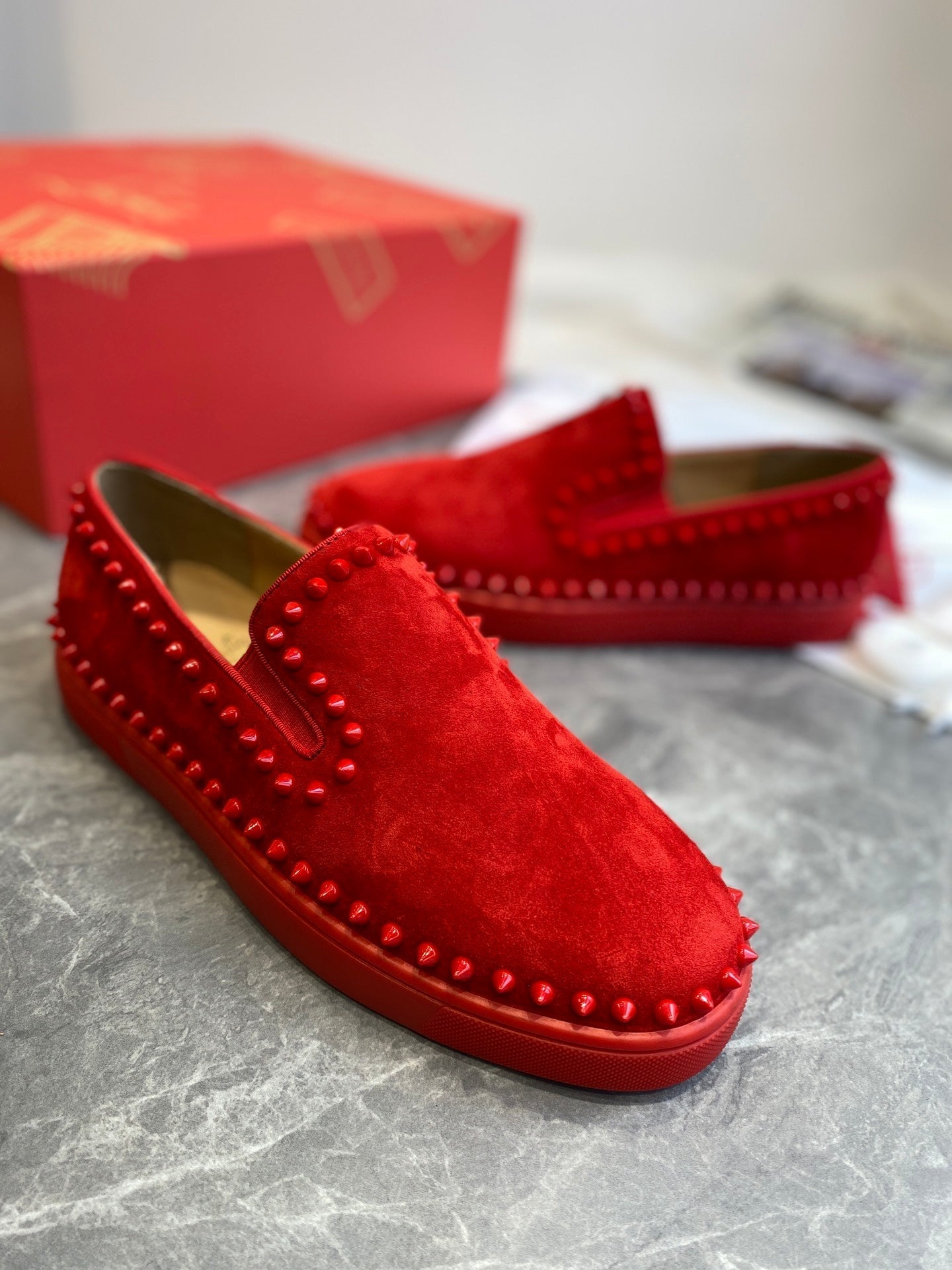 CL Loafers Suede and Spikes 242390