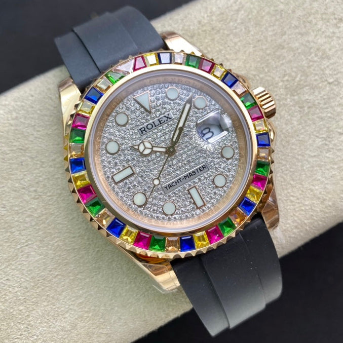 Rolex Yacht-Master 40 Rainbow with White Diamond Dial