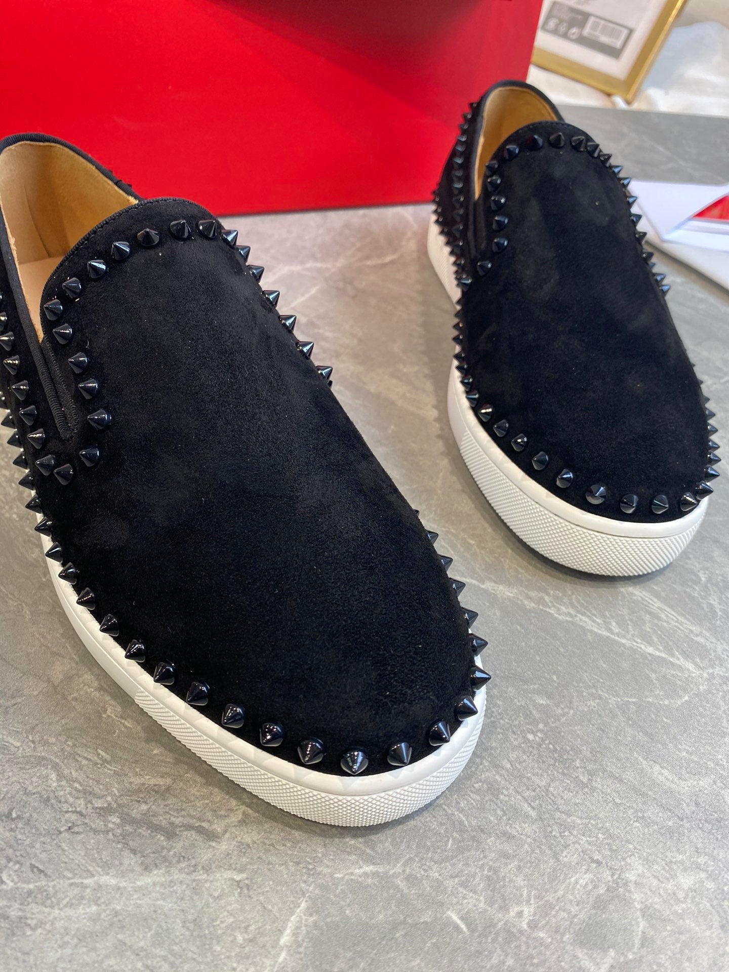 CL Loafers Suede and Spikes 242390