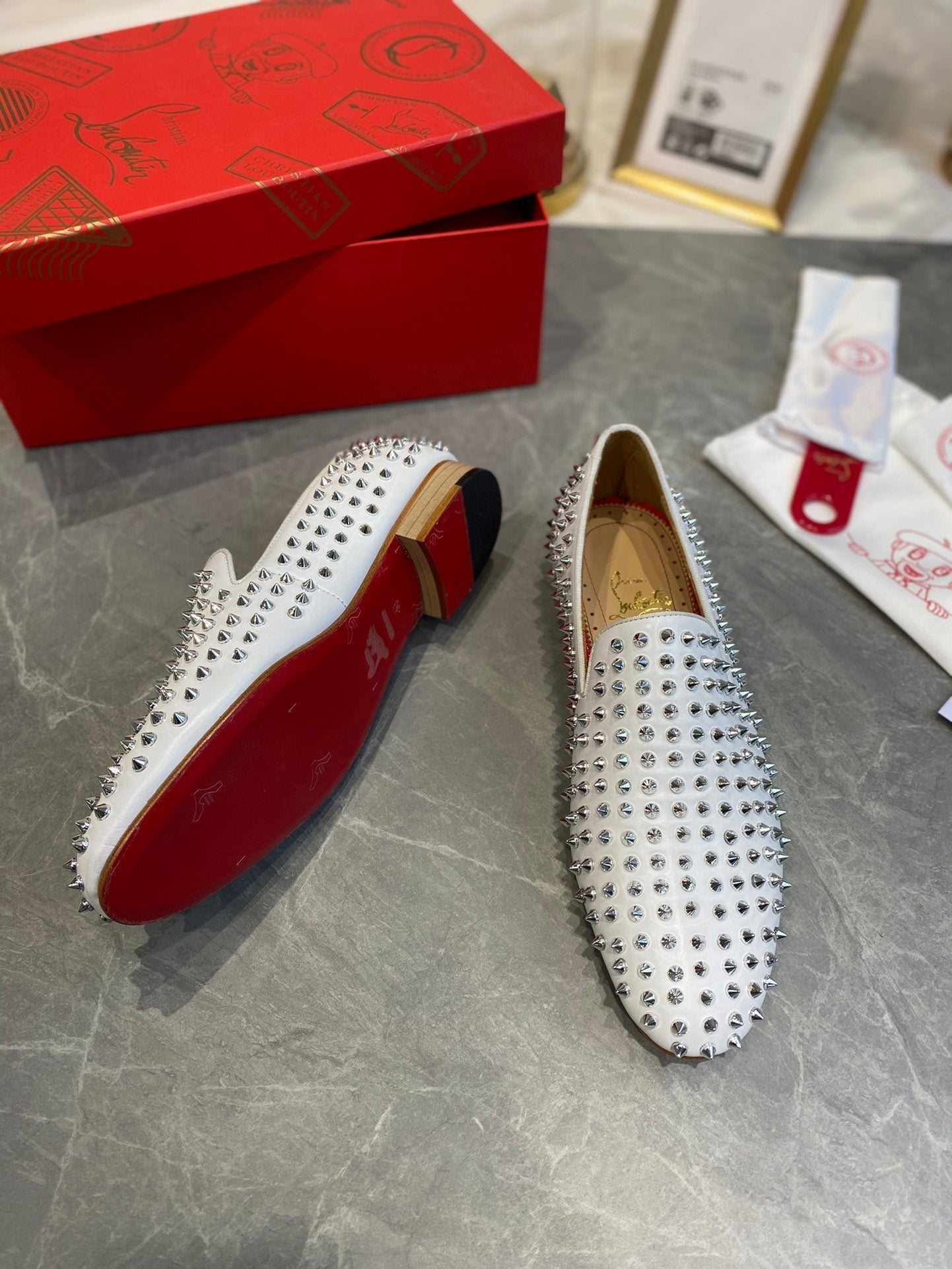 CL Dandelion Spikes Loafers Cowhide and Spikes 242406