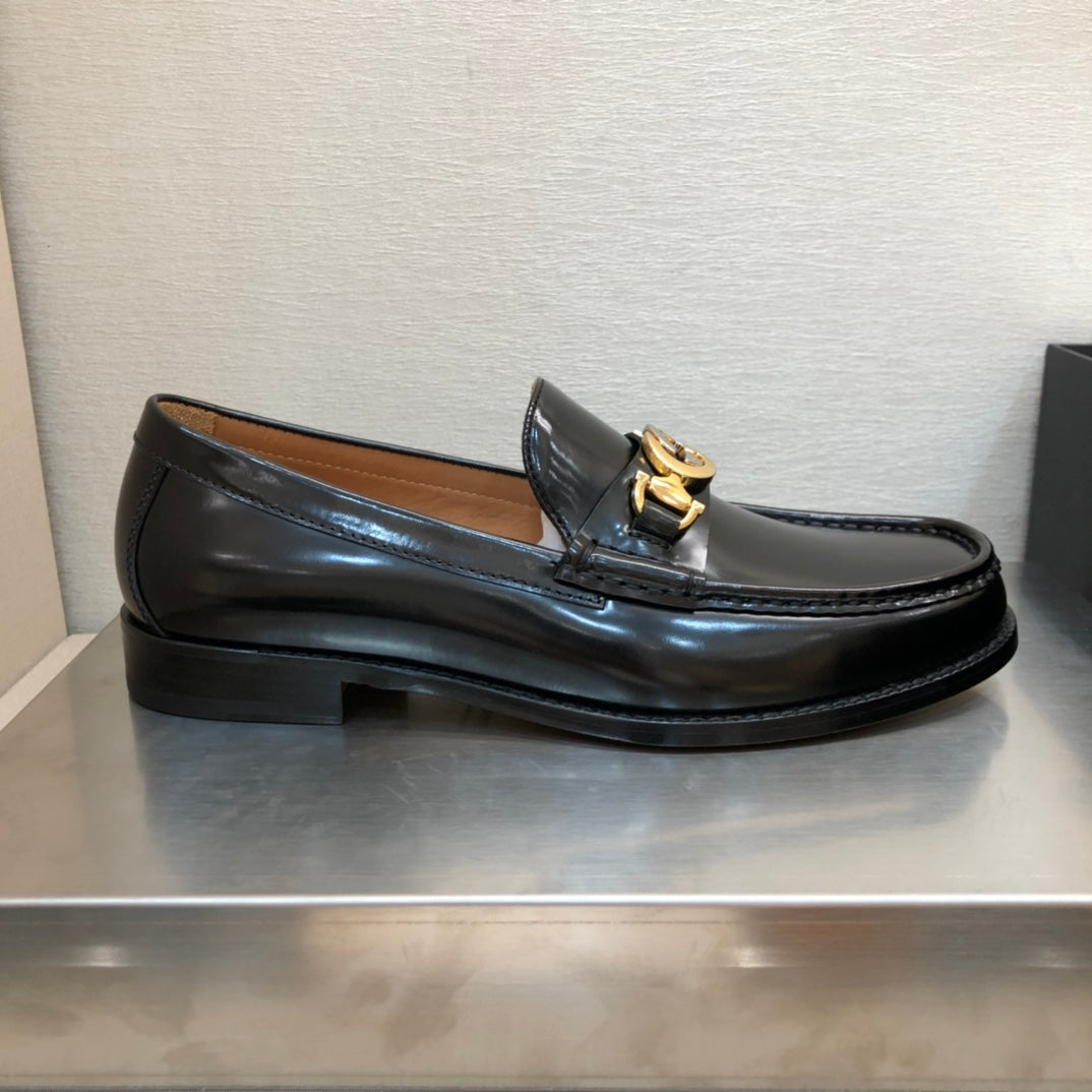 GG Men's Loafer Black Patent Leather 525079