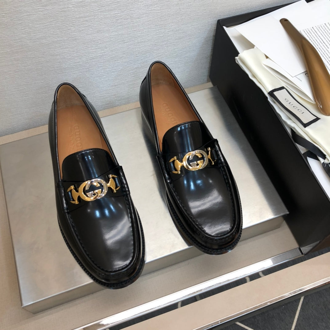 GG Men's Loafer Black Patent Leather 525079