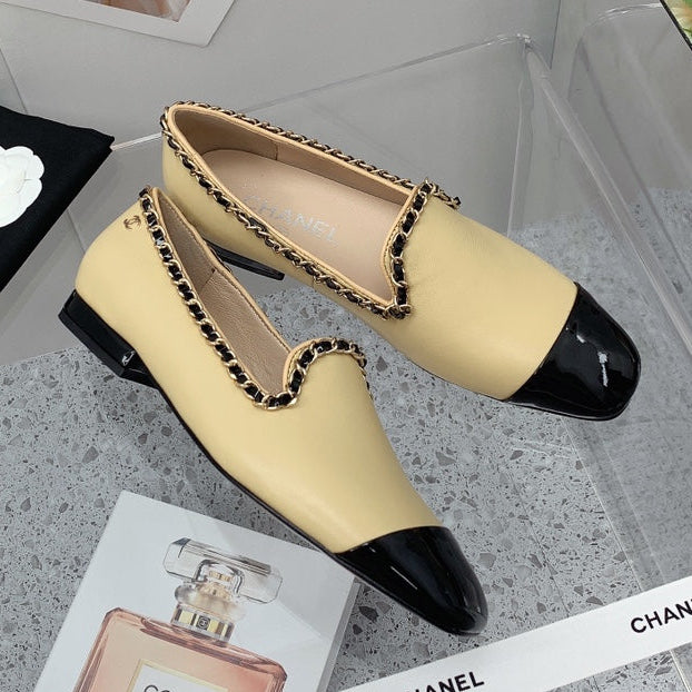 Chanel 2026 Chain Trim Loafers Sheepskin 162112